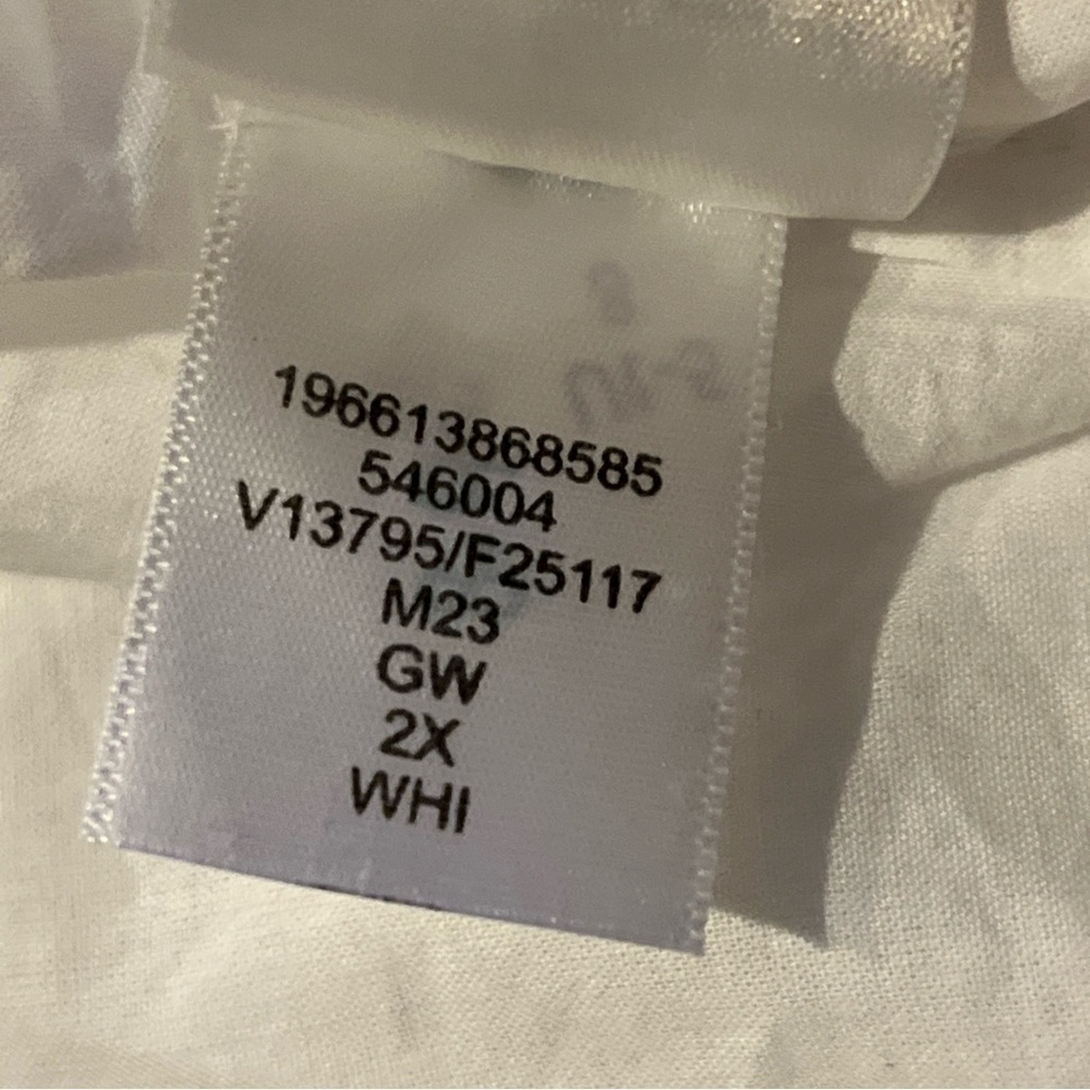 Lands’ End Women’s Dobby Smocked Ruffle Cotton Lined Tiered Dress Pockets2X NWOT - Picture 7 of 9